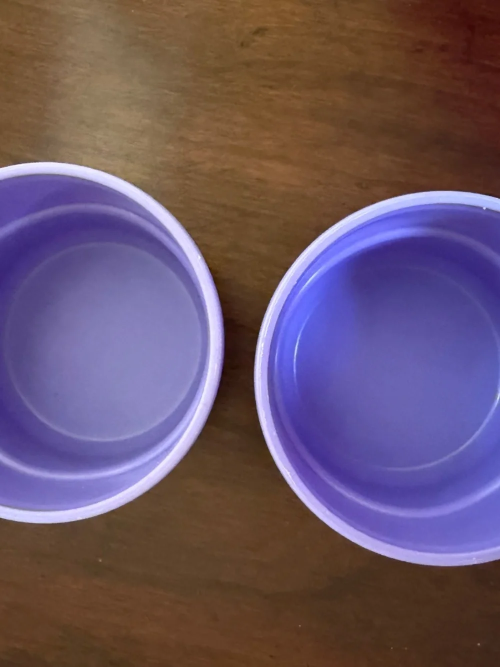 Vintage Tupperware Snack Be Nimble Purple Container Cup, Pink, Yellow, Teal Lid